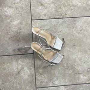 Silver cross up heels
